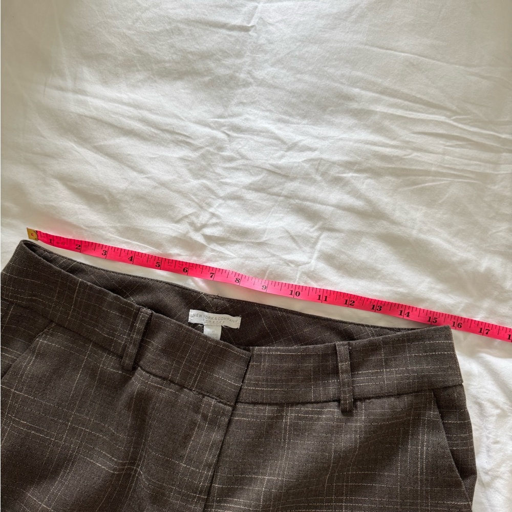 New York & Company Brown Plaid Trousers - Picture 6 of 8